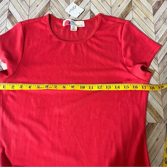 FREE PEOPLE BEACH Atlas Red Tshirt Midi Dress Maxi Short Sleeve Size LG New - Picture 5 of 8